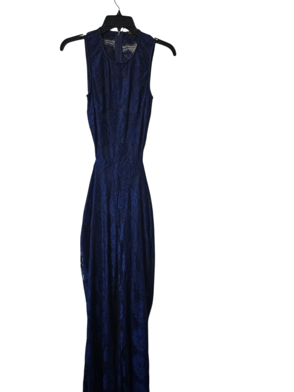 Sleeveless Navy Lace Jumpsuit - Elegant Evening Romper